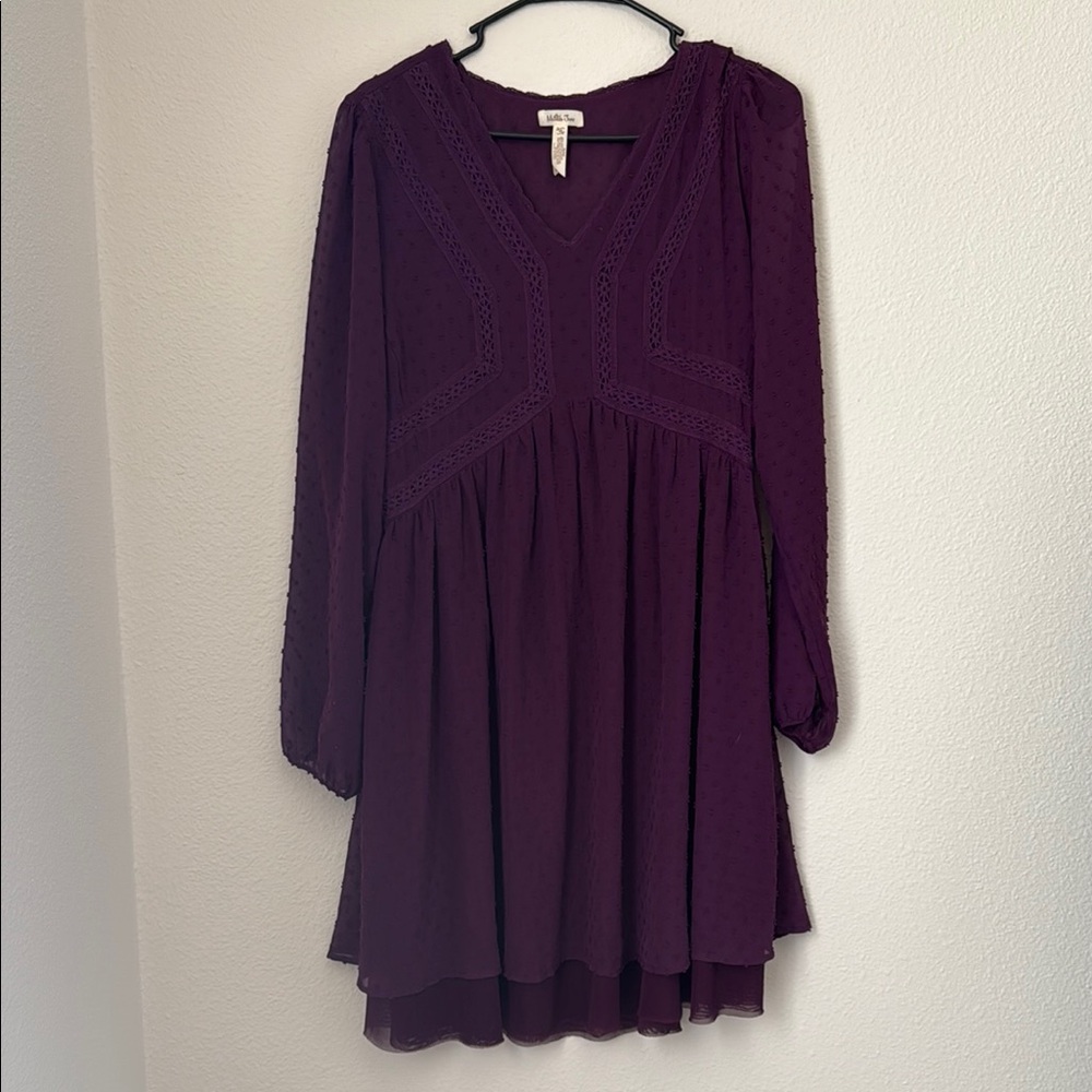 Matilda Jane Purple Festive Fancy Swiss Dot Dress